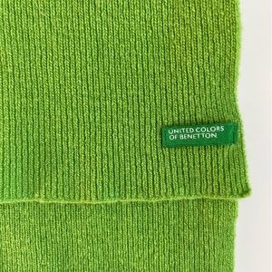United Colors of Benetton Lime Green Knit Scarf